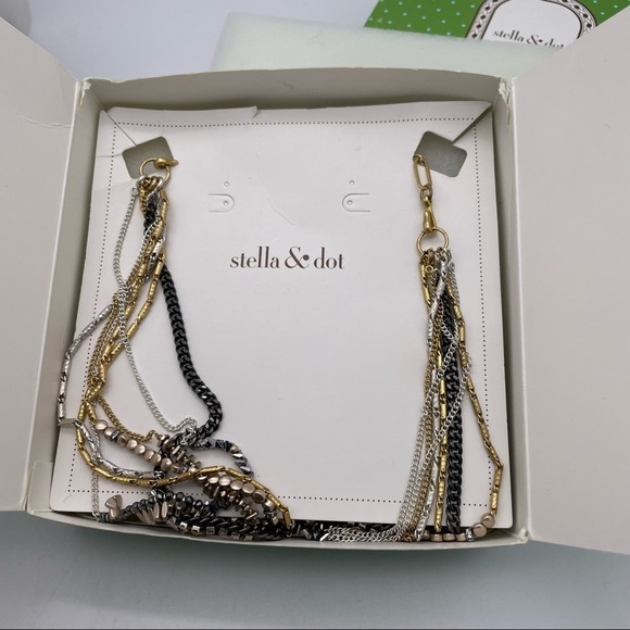 Stella & Dot Montague Layered Necklace 7 Layers Versatile 5 Way - Picture 10 of 10